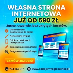 Własna strona WWW od 590 zł - profesjonalnie i bez przepłacania